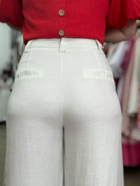 Katelyn Pants - White High Waisted