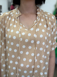 Willow Top - Beige & White Dots