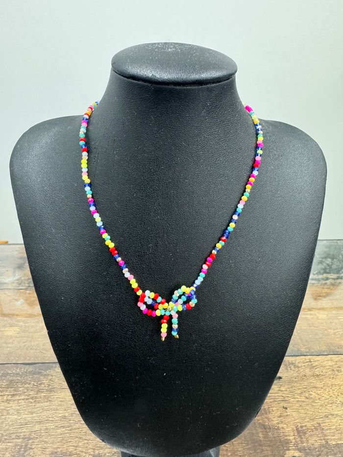 Multicolour Beaded Gold - Necklace