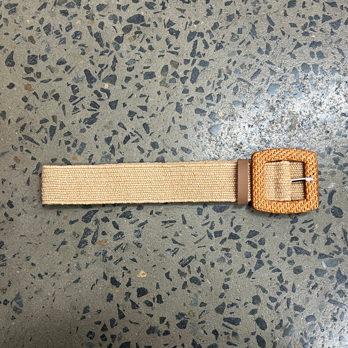 Boutique Belt - Basket Buckle (Tan)