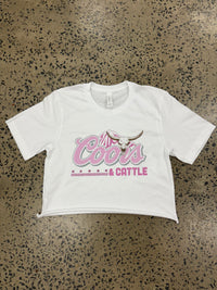 Coors & Cattle Tee - White