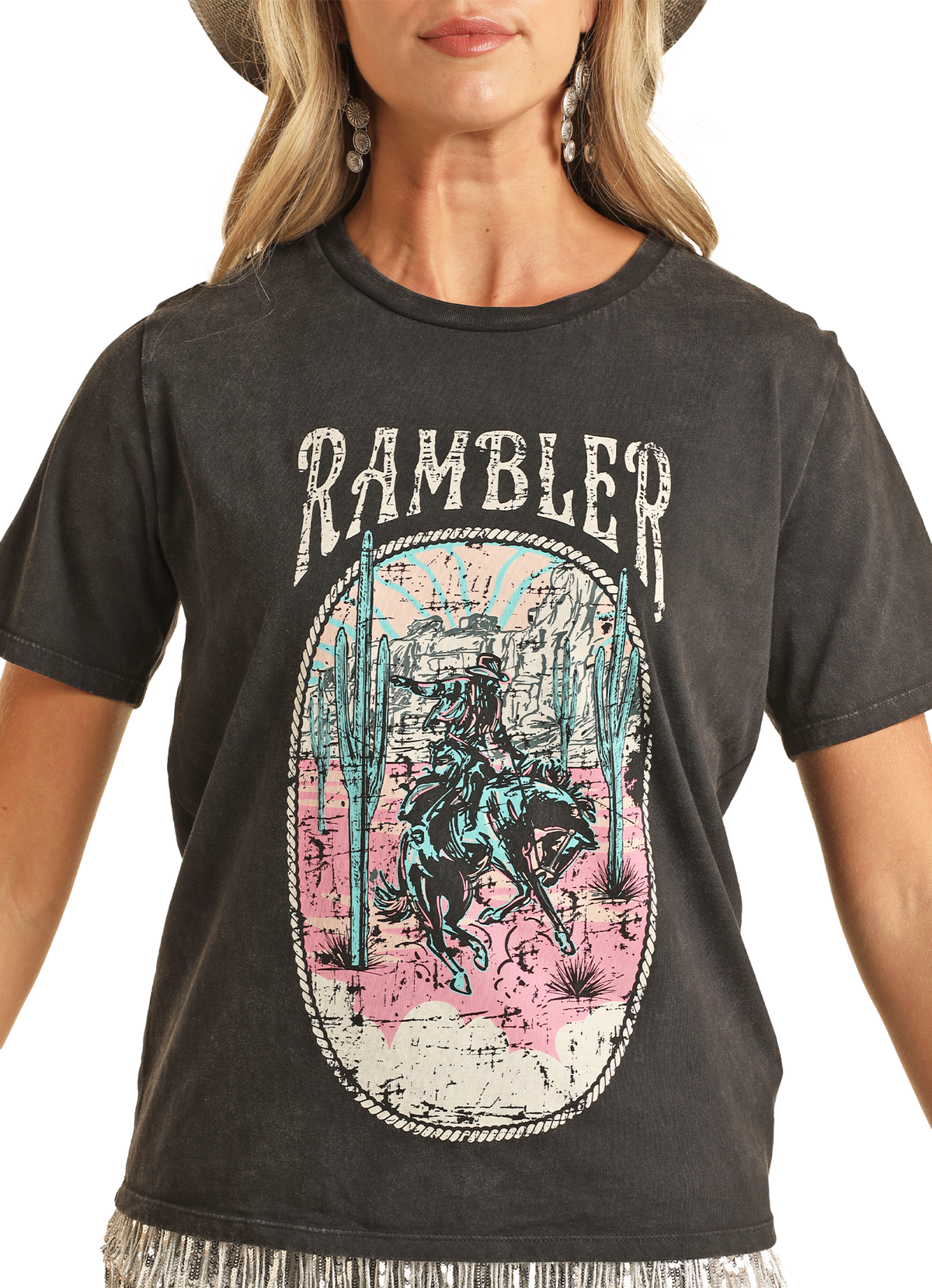 Rock & Roll - Women's Printed Tee (BW21T04027)