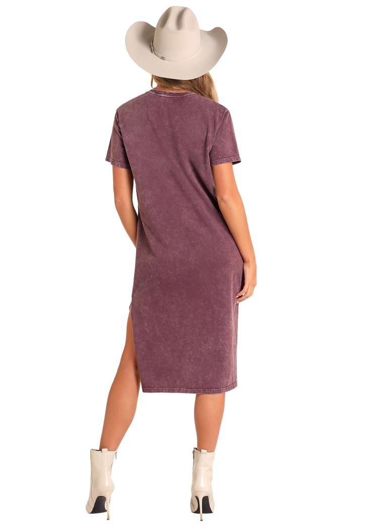 Rock & Roll Midi Tee Shirt Dress (BWD1R04540)