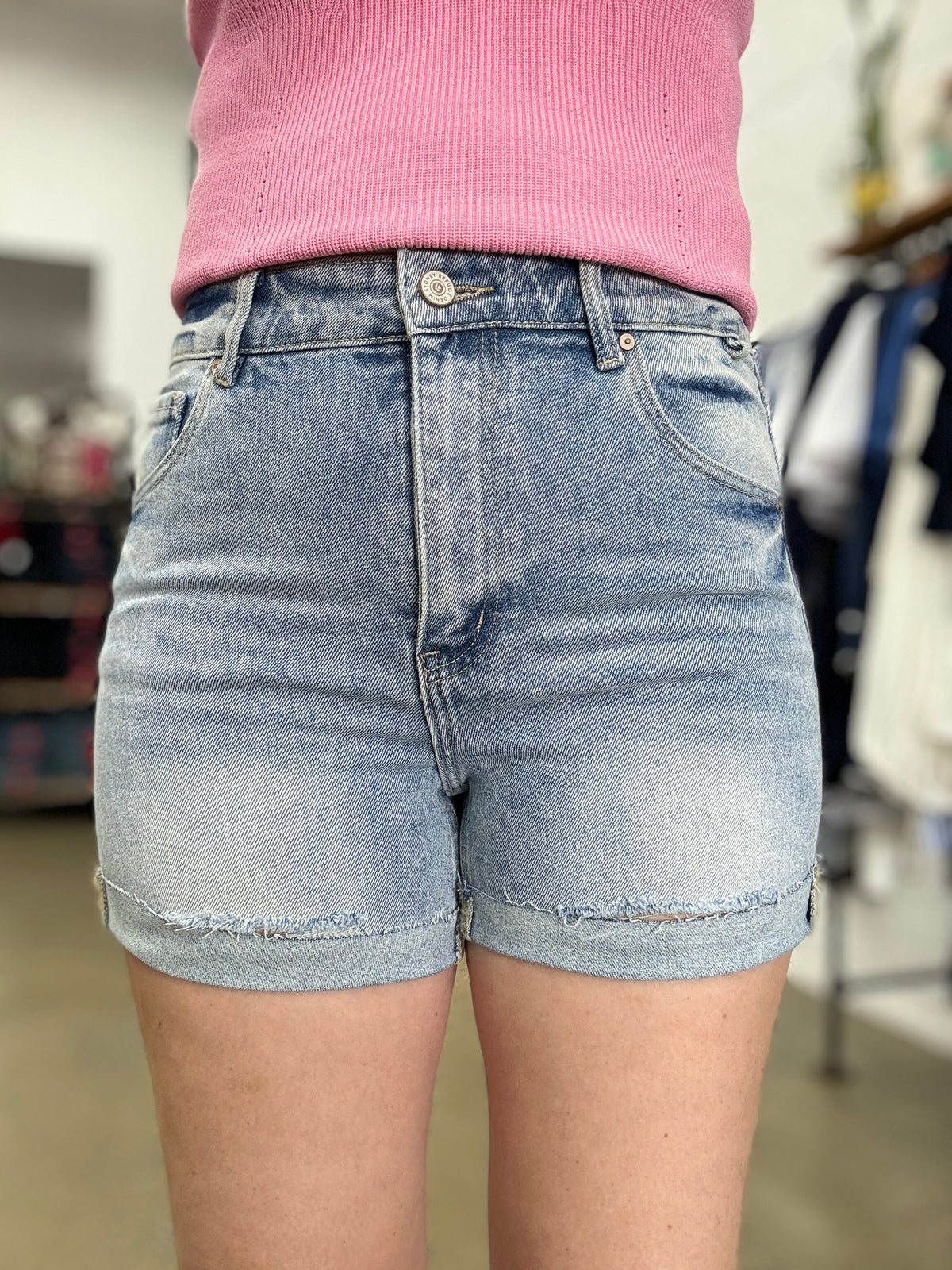 Wonda High Waisted - Denim Short