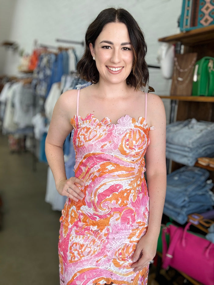 Effie Dress - Pink & Orange Floral