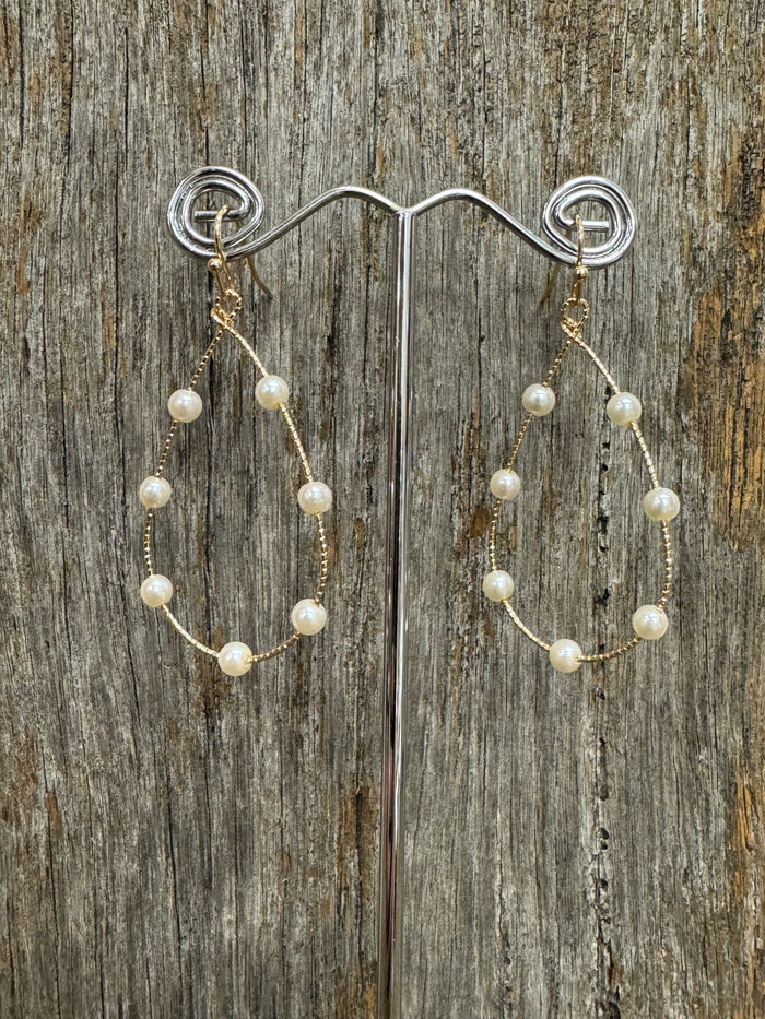 Earrings - Fine Gold Tear Drop Pearls