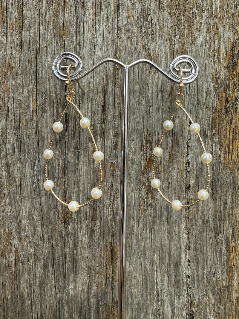 Earrings - Fine Gold Tear Drop Pearls