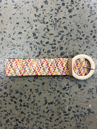 Boutique Belt - Round Buckle (Vivid Multicolour)