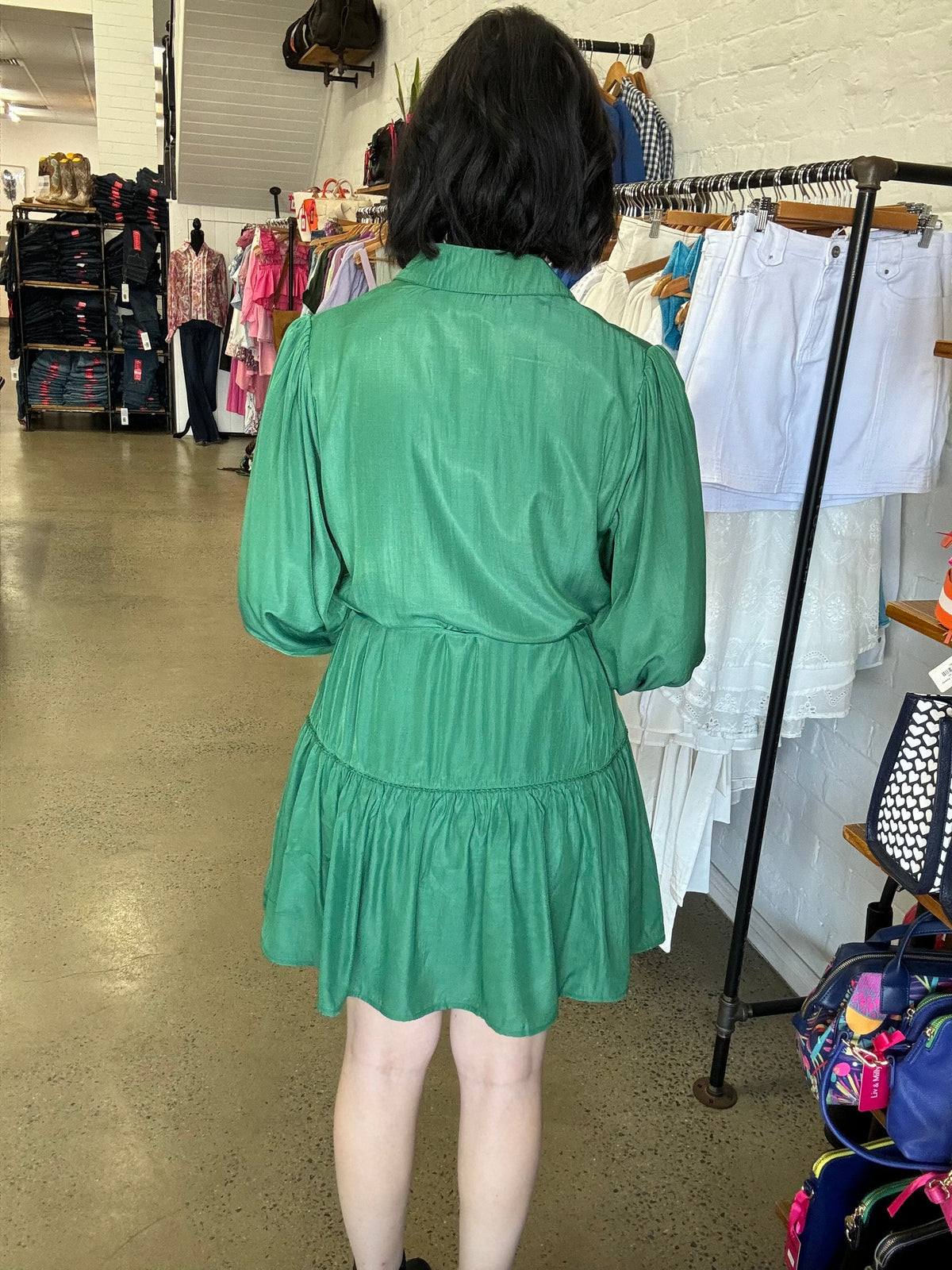 Georgie Dress - Emerald Green