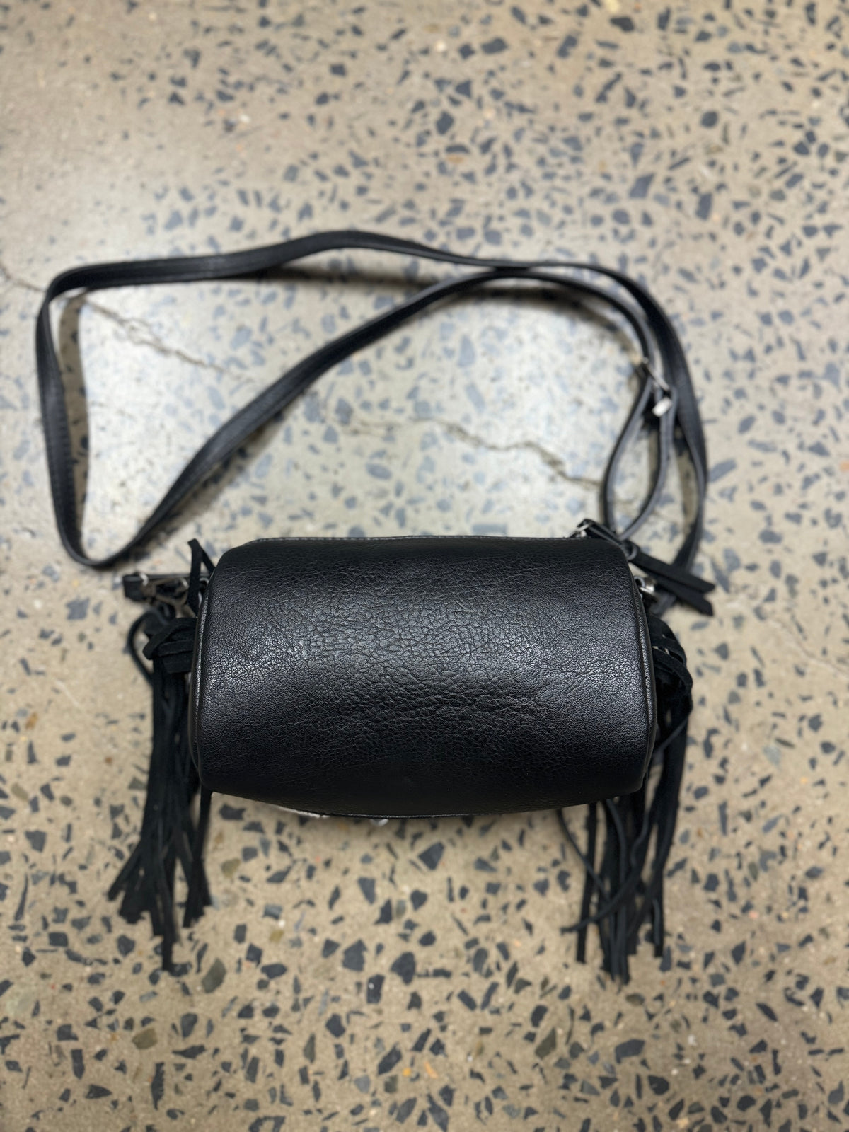 Trinity - Black Cowhide Barrel Crossbody