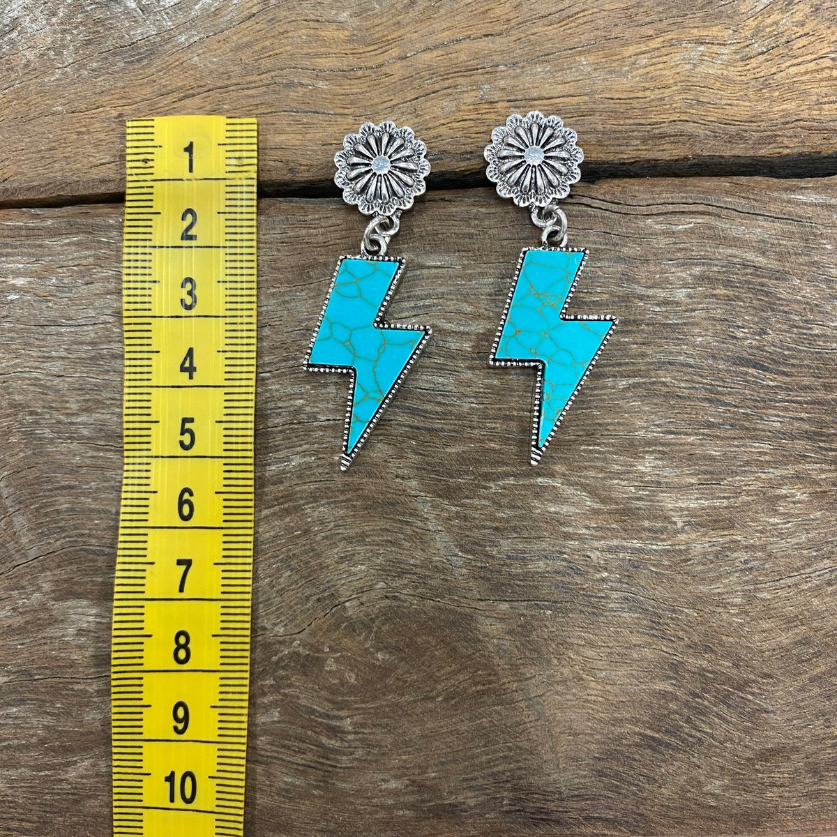 Jamie - Lightning Bolt Turquoise Earring