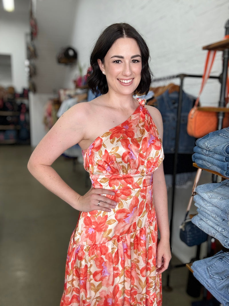 Ester Dress - Orange Floral