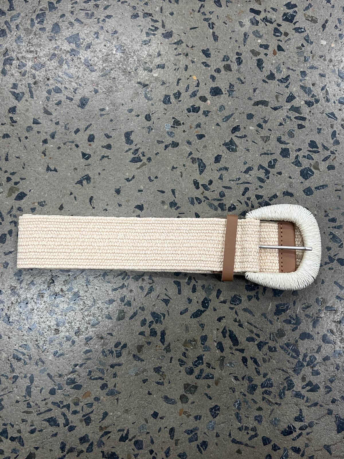 Boutique Belt - Semi Round Buckle (Beige)