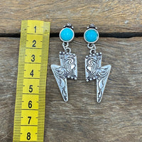 Lee - Lightning Bolt Turquoise Earring