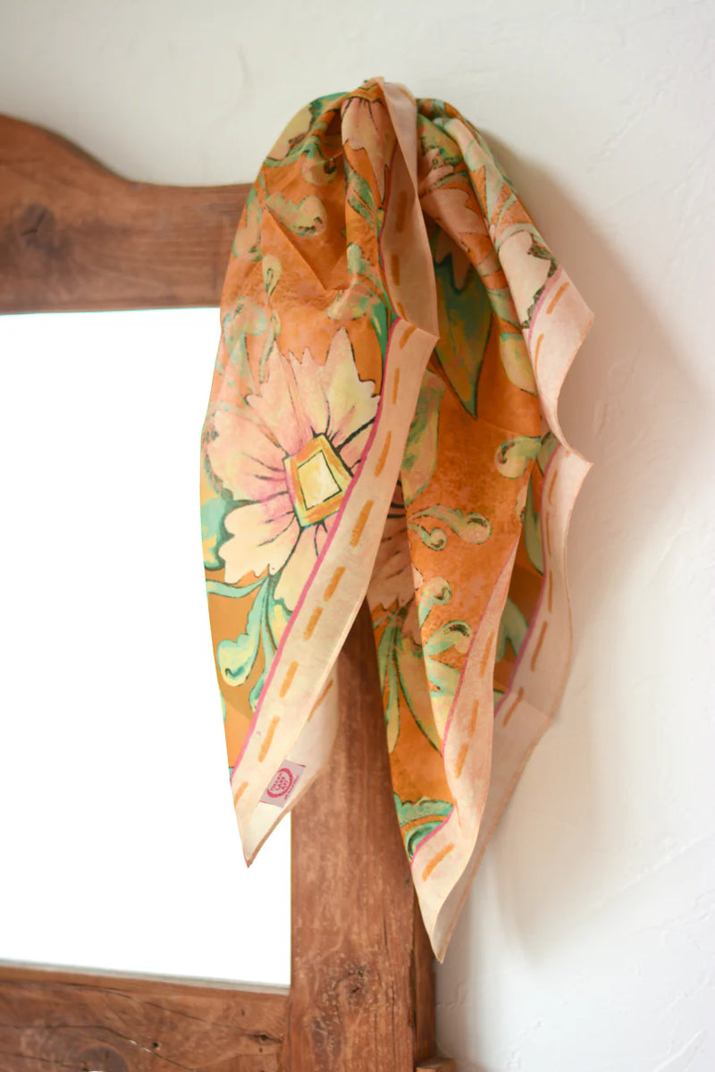 Western Wild Rag - Pink & Peach Floral