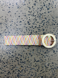 Boutique Belt - Round Buckle (Pastel Multicolour)