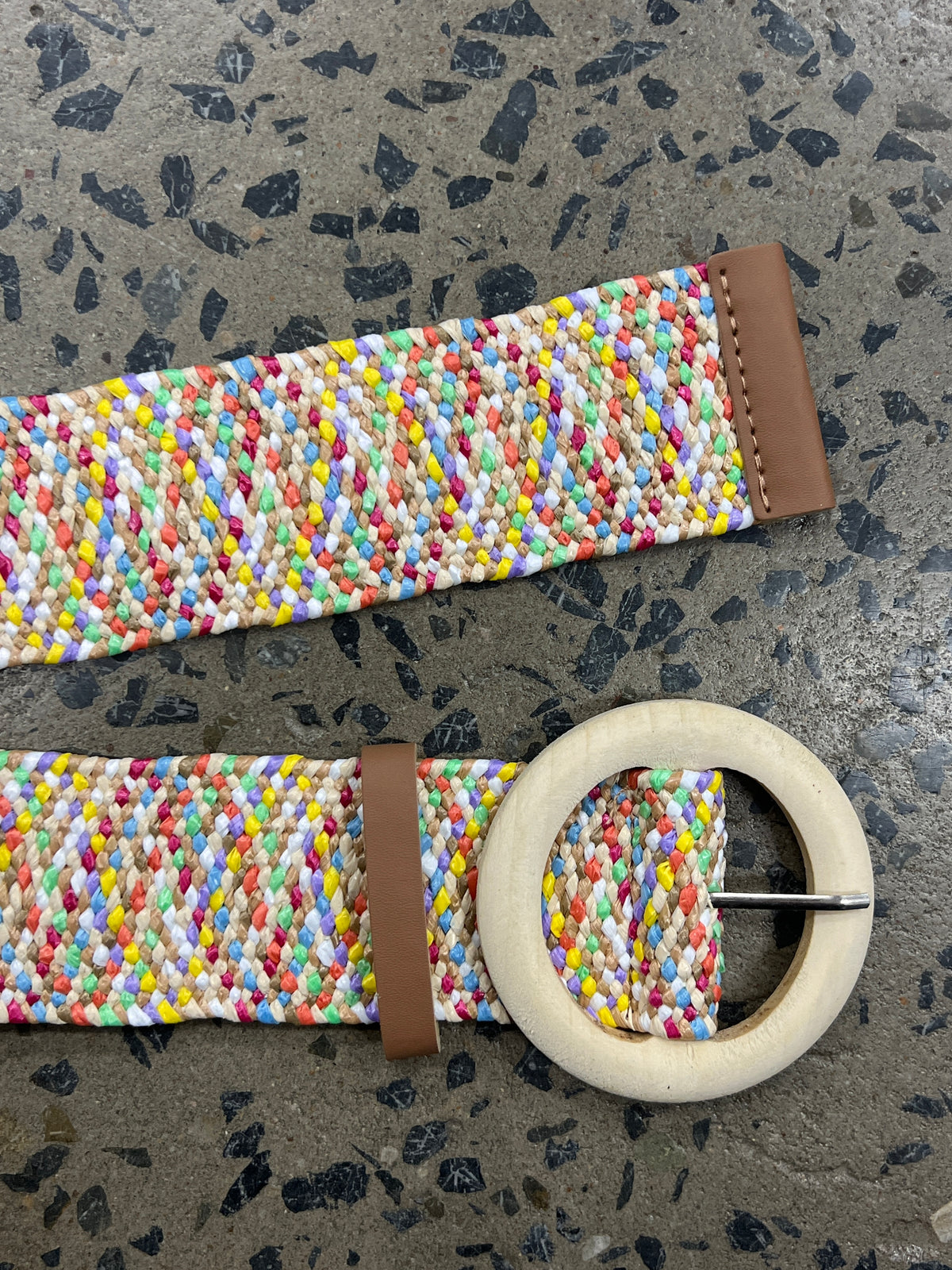 Boutique Belt - Round Buckle (Pastel Multicolour)