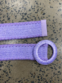 Boutique Belt - Round Buckle With Edging (Lavender)