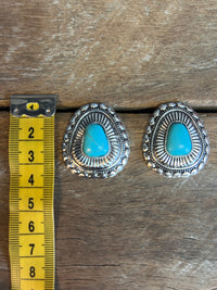 Margie - Silver Turquoise Earrings