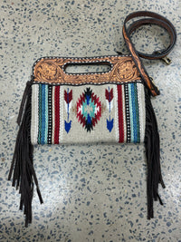 Arrows - Saddle Blanket and Leather Crossbody/Clutch