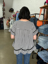 Tara Top - Black Gingham