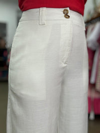 Katelyn Pants - White High Waisted