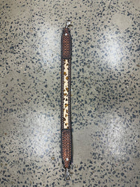 Leopard Print Leather Handbag Strap - Short