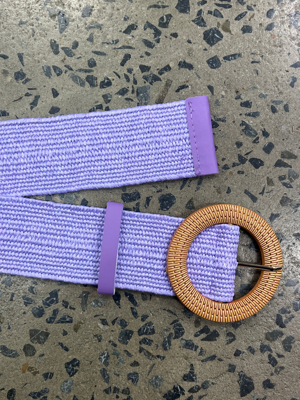 Boutique Belt - Round Buckle (Purple)