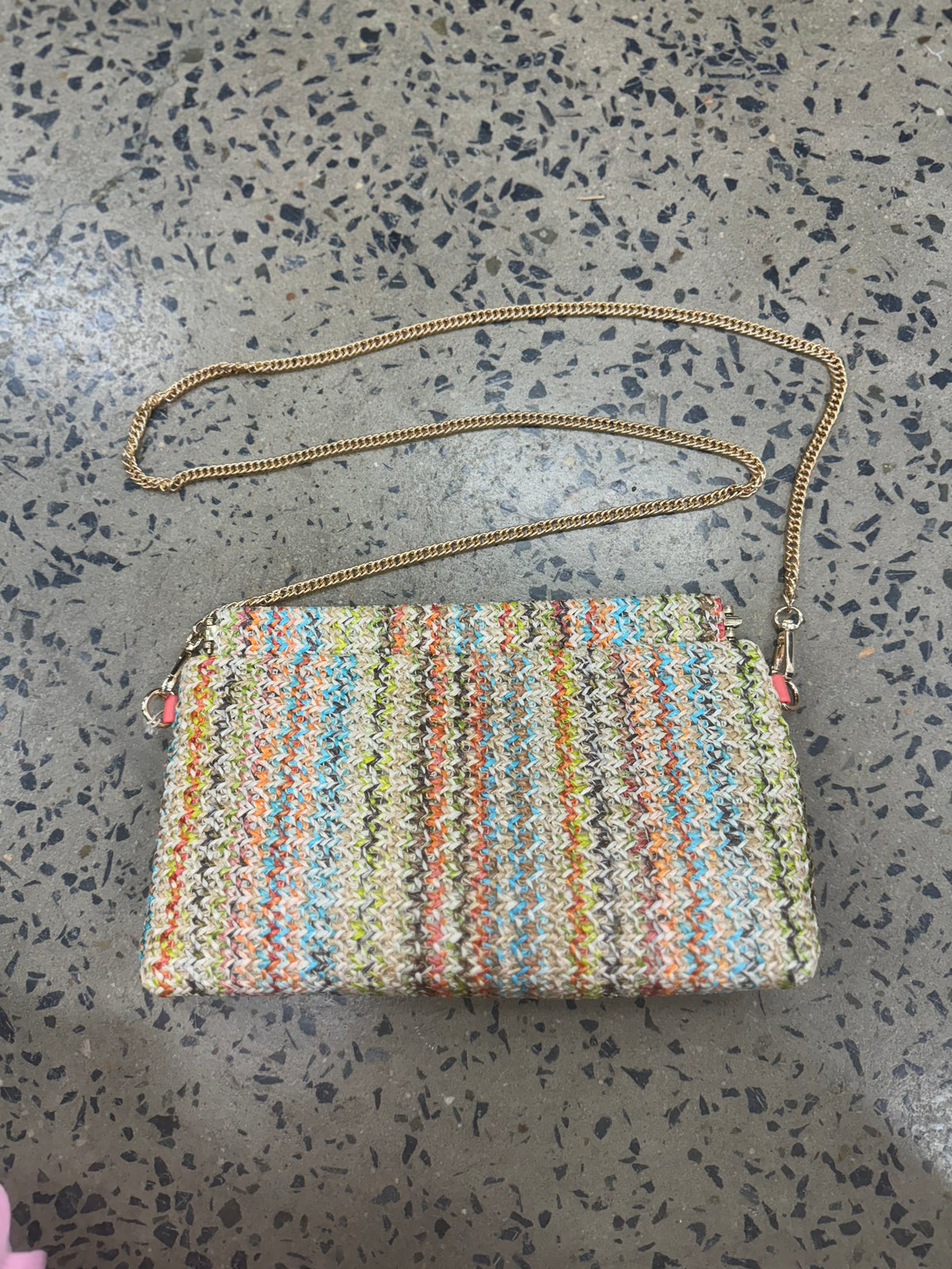 Selina Crossbody Handbag - Multi Straw