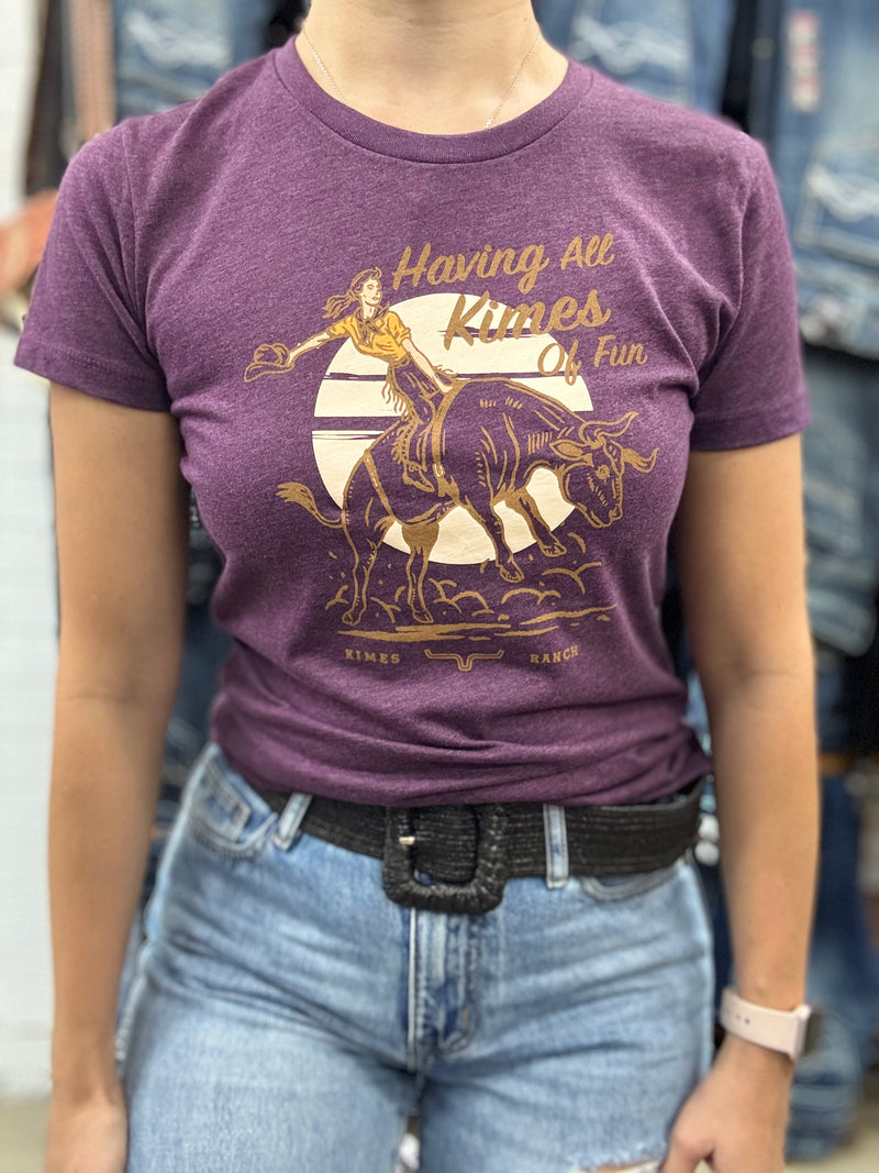 Kimes Ranch Tee - All Kimes of Fun (Plum)