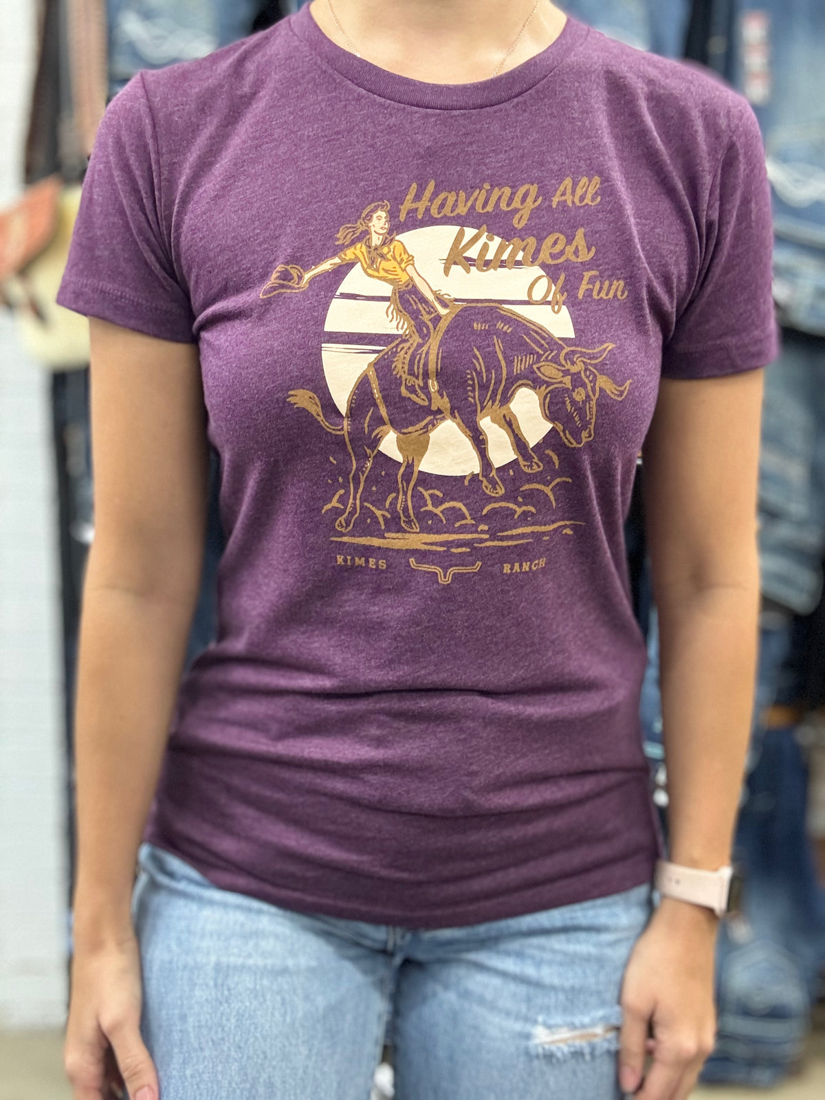 Kimes Ranch Tee - All Kimes of Fun (Plum)