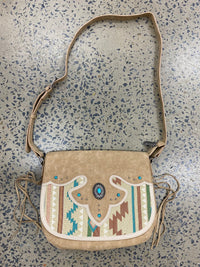 Sadie Beige Aztec Crossbody