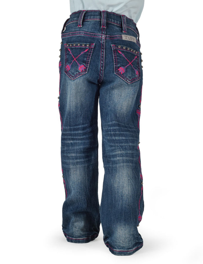 Girl's Cowgirl Tuff Jeans - Pink Arrows