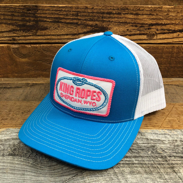 King Ropes Patch Trucker Cap - Cyan