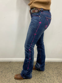 Cowgirl Tuff Jeans - Pink Arrows