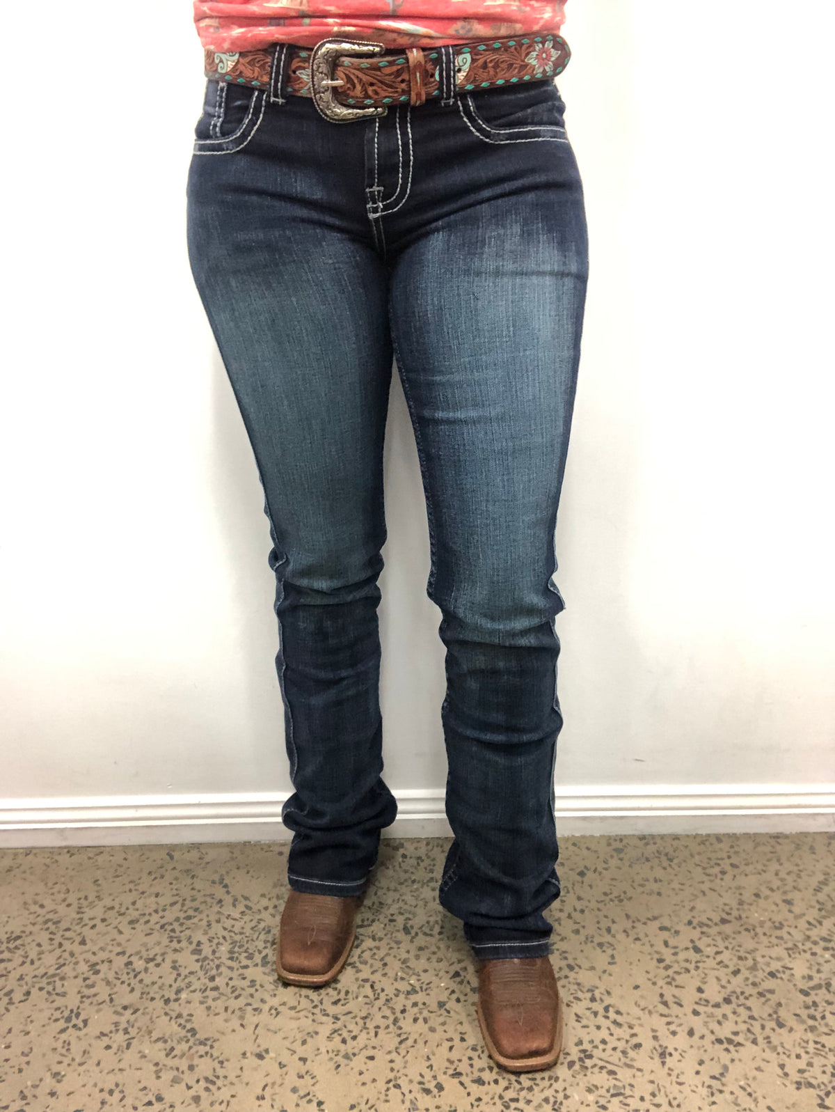 Cowgirl Tuff Jeans - Never Give Up Dark