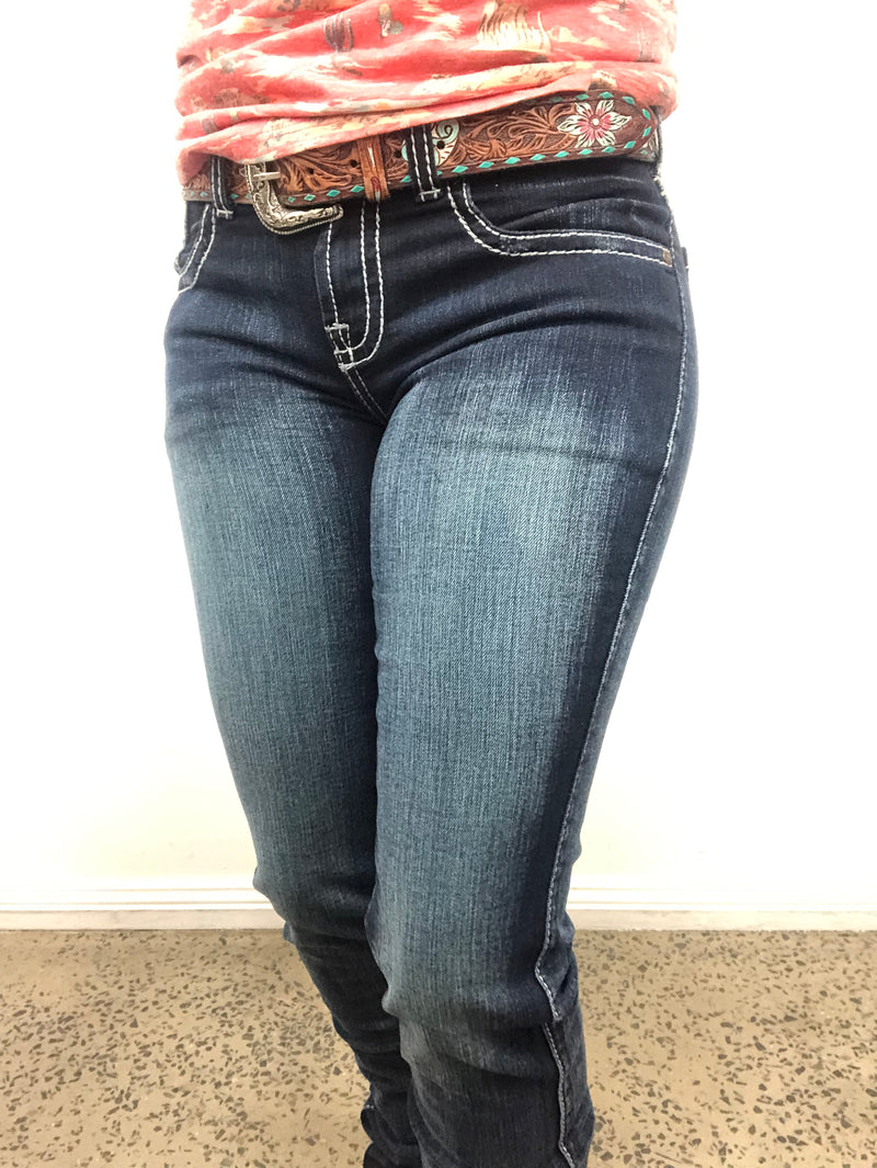 Cowgirl Tuff Jeans - Never Give Up Dark