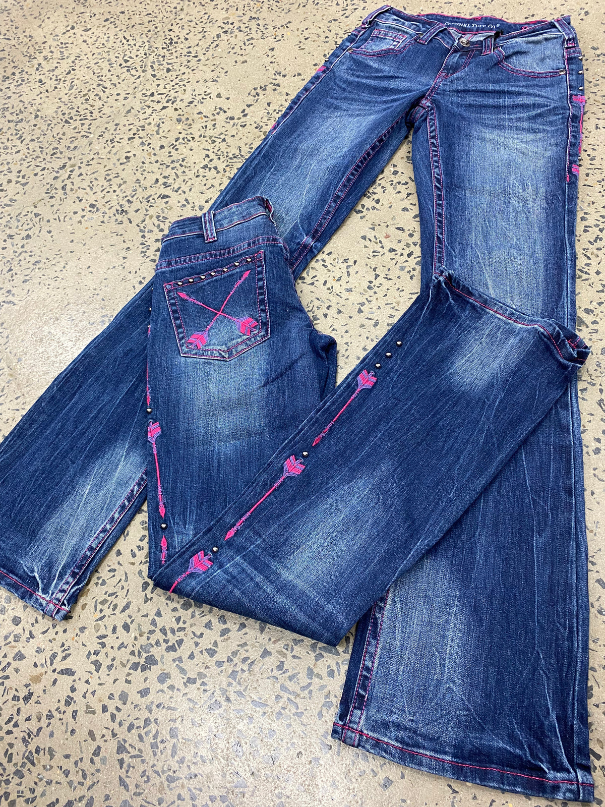 Cowgirl Tuff Jeans - Pink Arrows