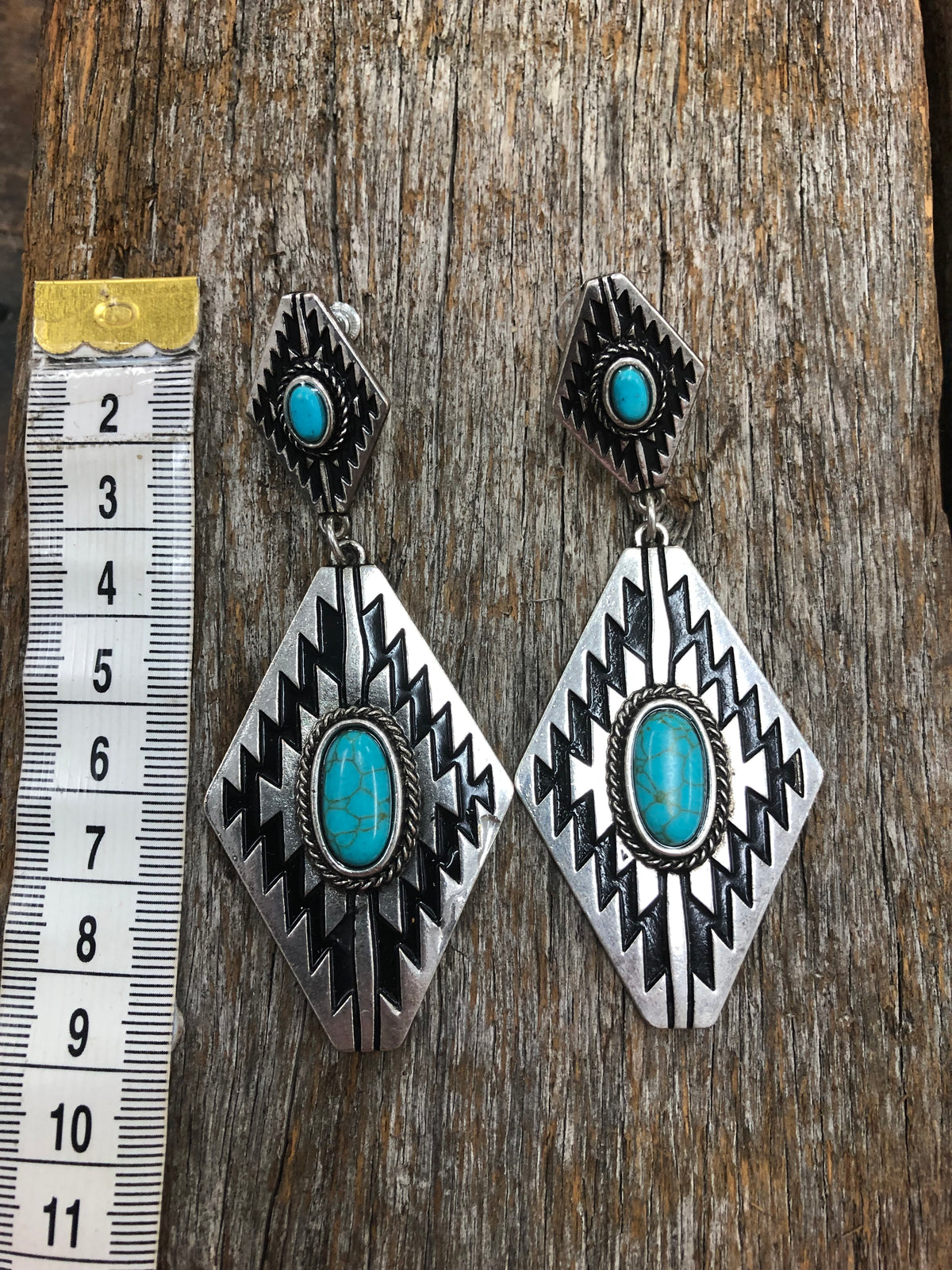 Lucy - Turquoise Diamond Earrings