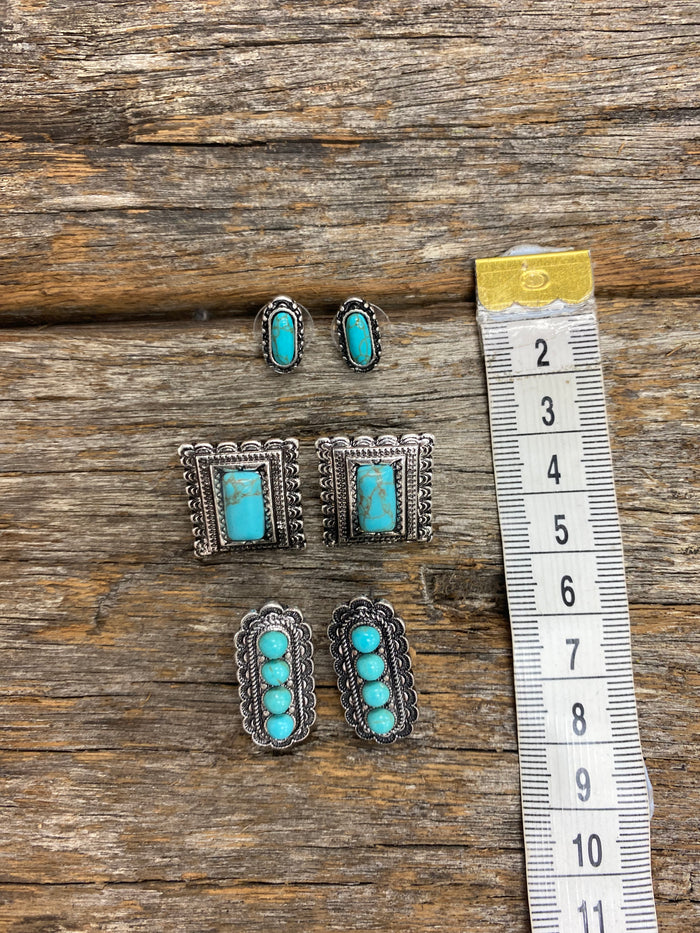 Ari Trio - Silver and Turquoise