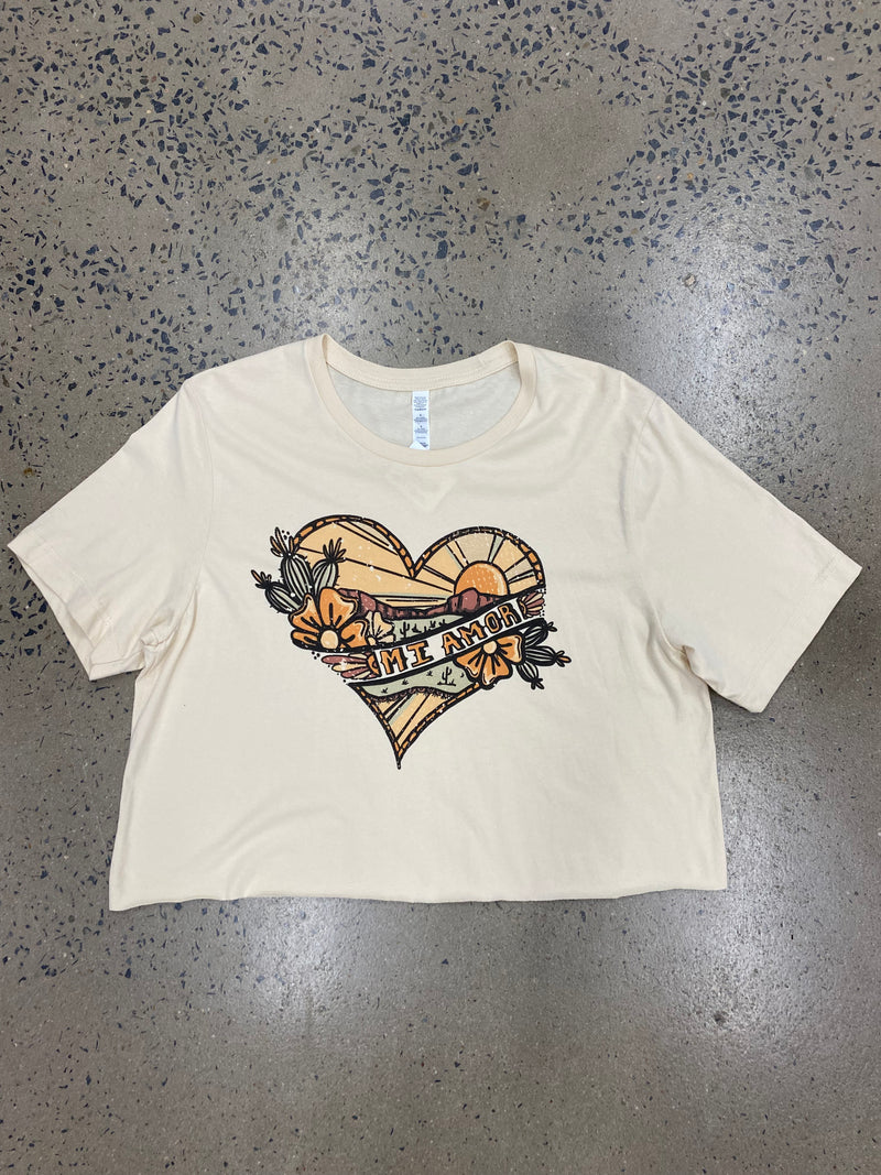 Mi Amor Heart - Cream Tee