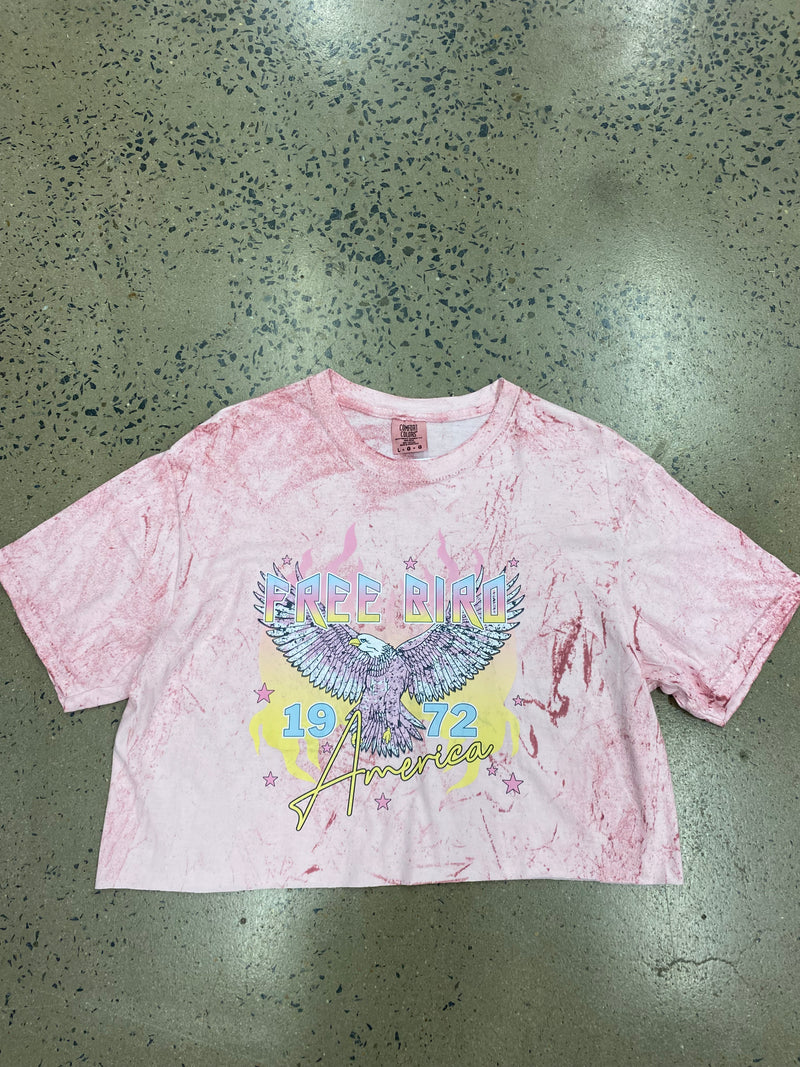 Free Bird Tee - Pink Tie Dye