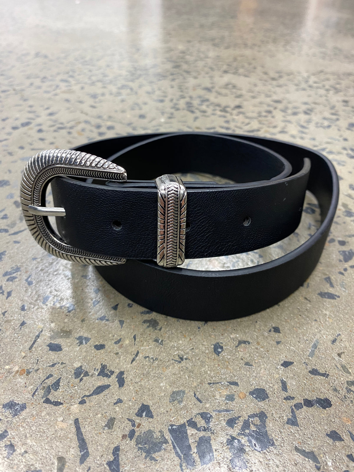 Harri Western Belt - Black