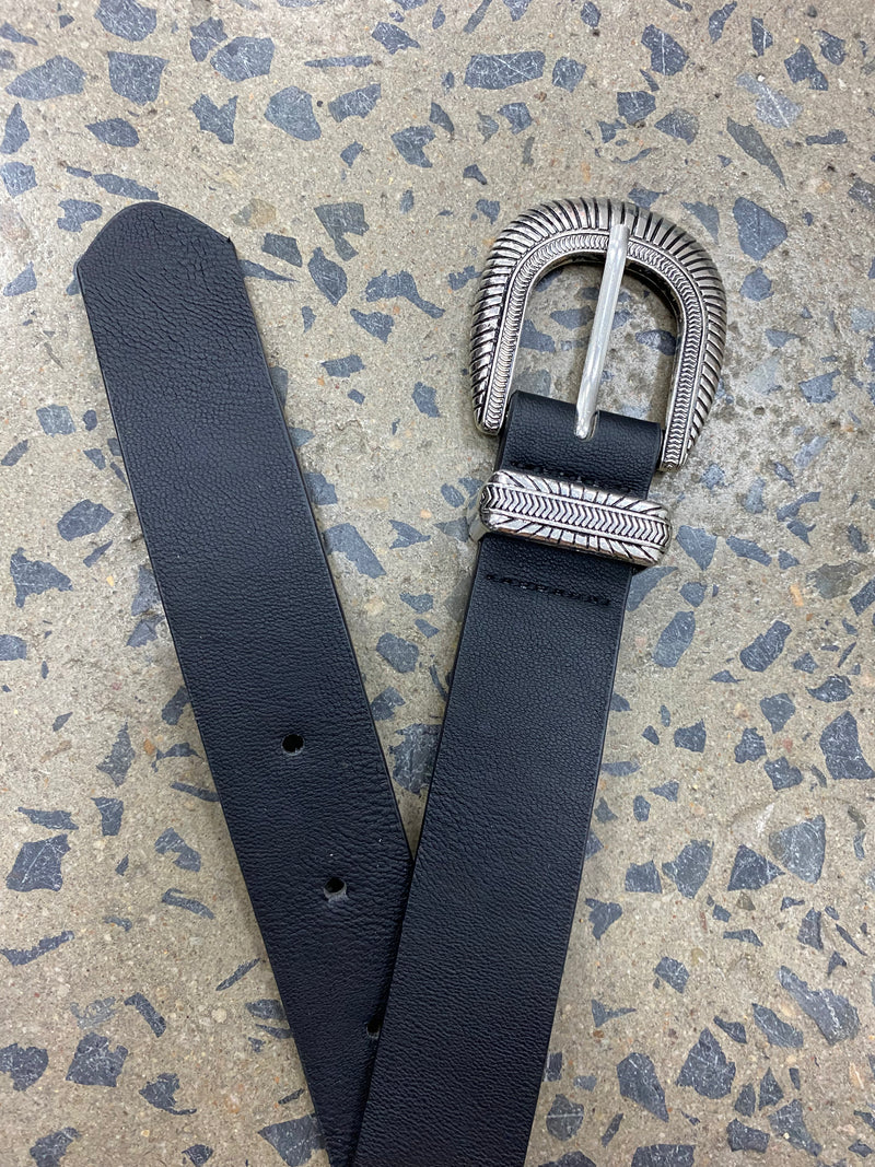 Harri Western Belt - Black