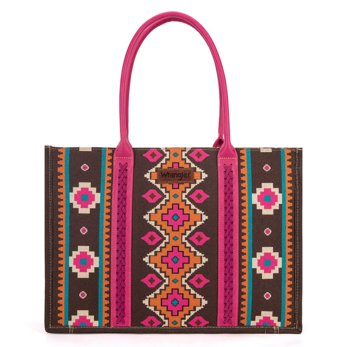 Wrangler Southwest Print Wide Tote - Hot Pink (WG2203-8119)