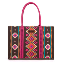 Wrangler Southwest Print Wide Tote - Hot Pink (WG2203-8119)