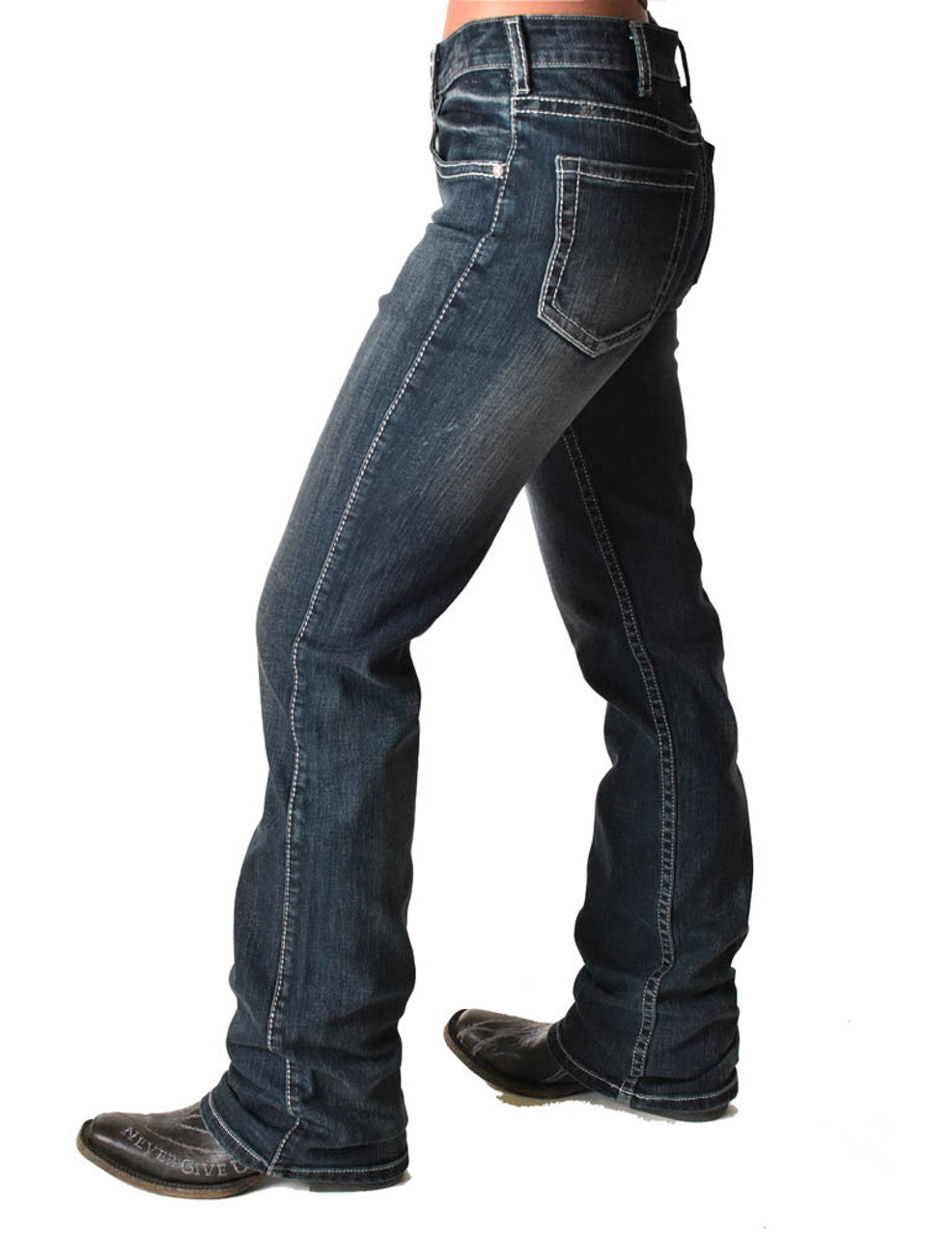 Cowgirl Tuff Jeans - Never Give Up Dark