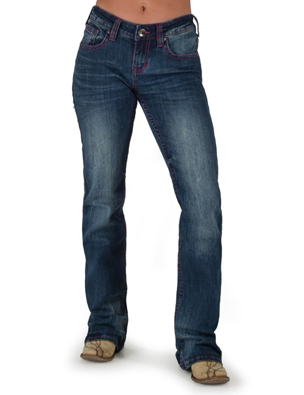 Cowgirl Tuff Jeans - Pink Arrows