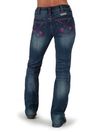 Cowgirl Tuff Jeans - Pink Arrows