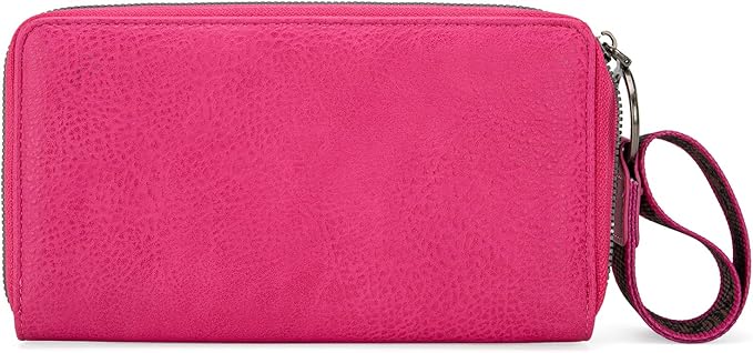 Wrangler Wallet/ Wristlet - Embroidered (Hot Pink)